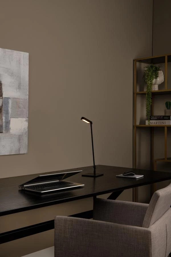 Lucide LAVALE - Lampe de bureau - LED Dim. - 1x3W 2700K - Noir - ambiance 1